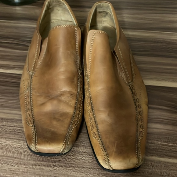 Men's Brown Leather Slip-On Shoes - Picture 10 of 12